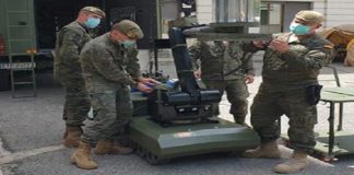 Atila, un robot desinfectante del ejército español
